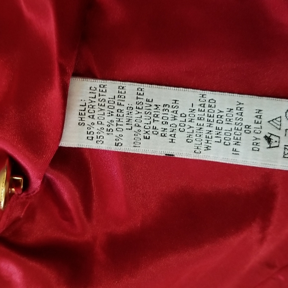 Retro Joan Rivers Red Boucle Jacket Sz 4 - Picture 8 of 8